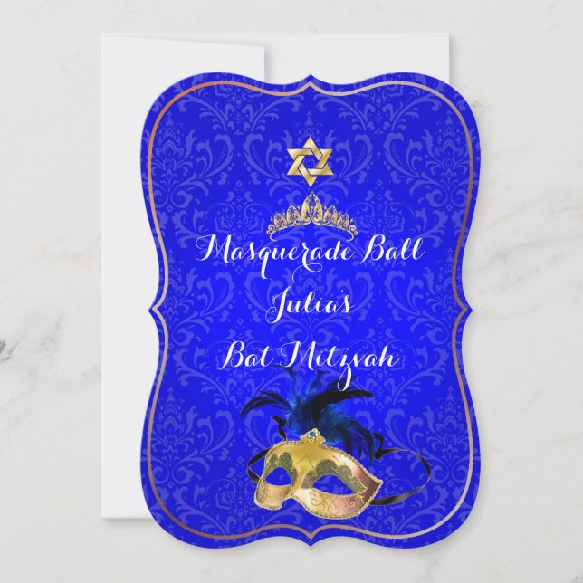PixDezines Mitzvah Masquerade/DIY colour!! Invitation (Front)