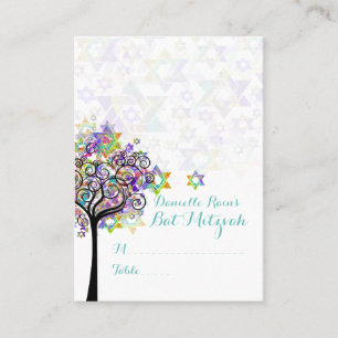 PixDezines Mitzvah Place Cards/Tree of Life Card