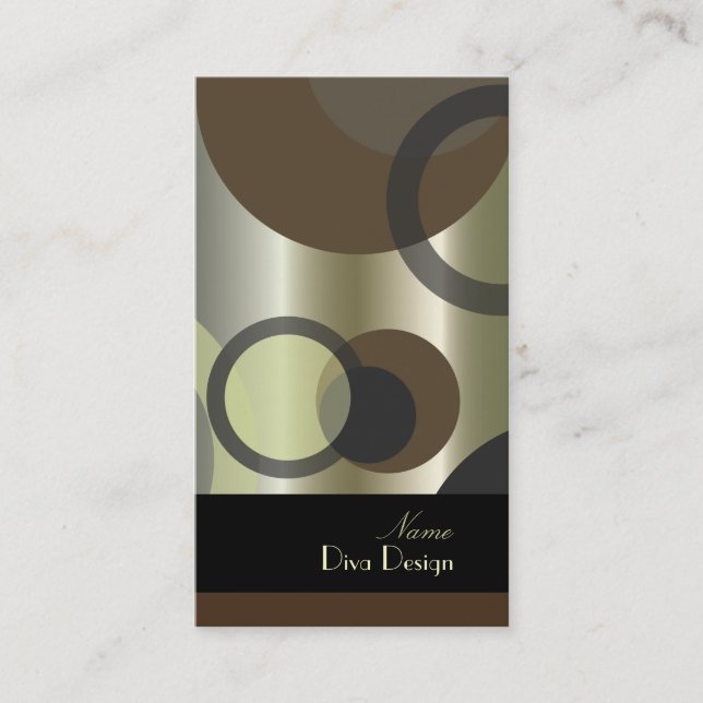 PixDezines Mod Bubbles / Retro Syle + Colours Business Card (Front)