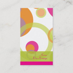 PixDezines Mod Bubbles / Retro Syle + Colours Business Card