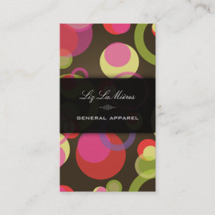 PixDezines Mod Bubbles / Retro Syle + Colours Business Card