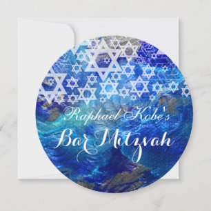 PixDezines /mod stars/Bar Mitzvah Invitation