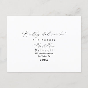 PixDezines Modern Elegant Calligraphy RSVP Invitation Postcard