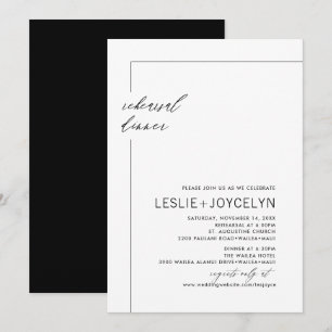 PixDezines Modern Minimal Rehearsal Dinner Invitation