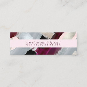 PixDezines Modern Watercolor Burgundy web RSVP Mini Business Card