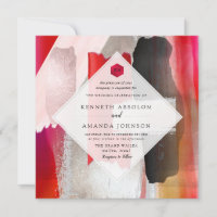PixDezines Modern Watercolor Red Black