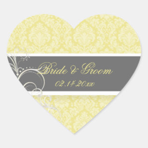 PixDezines moiré damask wedding stickers