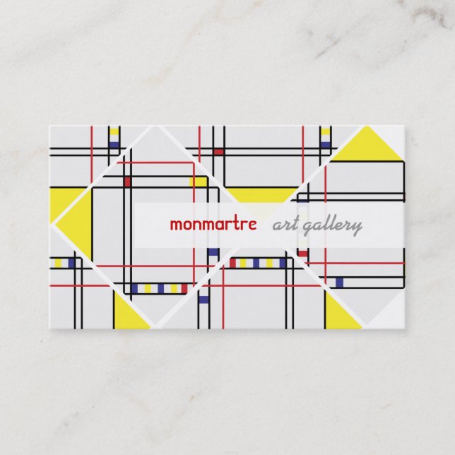 PixDezines mondrian/DIY background colours Business Card (Front)