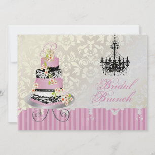 PixDezines monogram bridal cake/pink