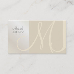 PixDezines Monogram, Chic, Elegant, Timeless Business Card