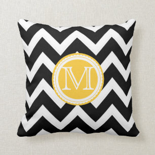 PixDezines monogram diy colour chevron pattern Cushion