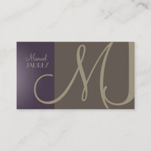 PixDezines Monogram en retro colours/DIY Business Card