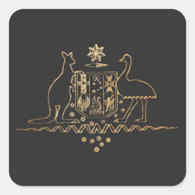 PixDezines Monogram Faux Gold Foil, Thank You Square Sticker (Front)