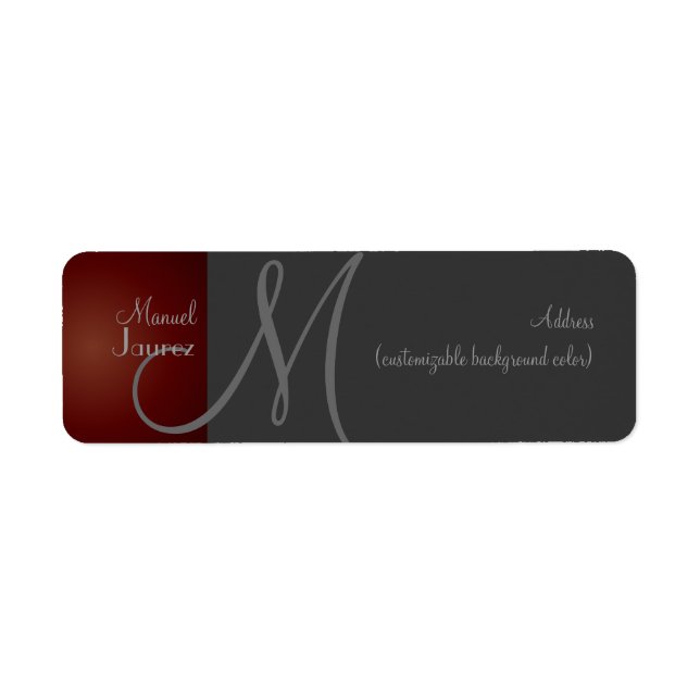 PixDezines Monogram Label en retro colour (Front)