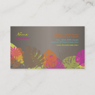 PixDezines Monstera, retro tropical foliage Business Card