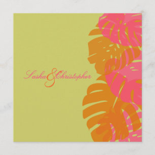 PixDezines Monstera, Tropical Foliage Invitation