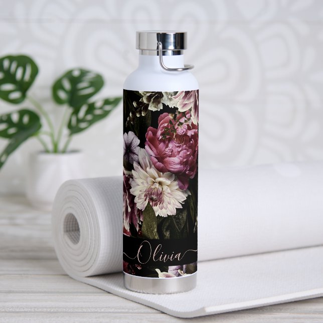 PixDezines Moody Botanical DIY Background Water Bottle (Yoga)