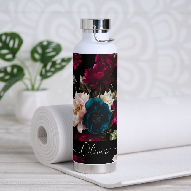 PixDezines Moody Botanical DIY Background Water Bottle (Yoga)