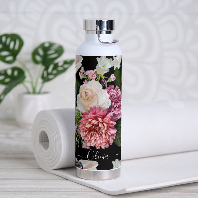 PixDezines Moody Botanical DIY Background Water Bottle (Yoga)