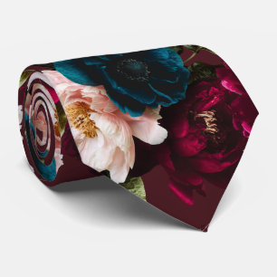 PixDezines Moody Botanical Flowers DIY Background Tie
