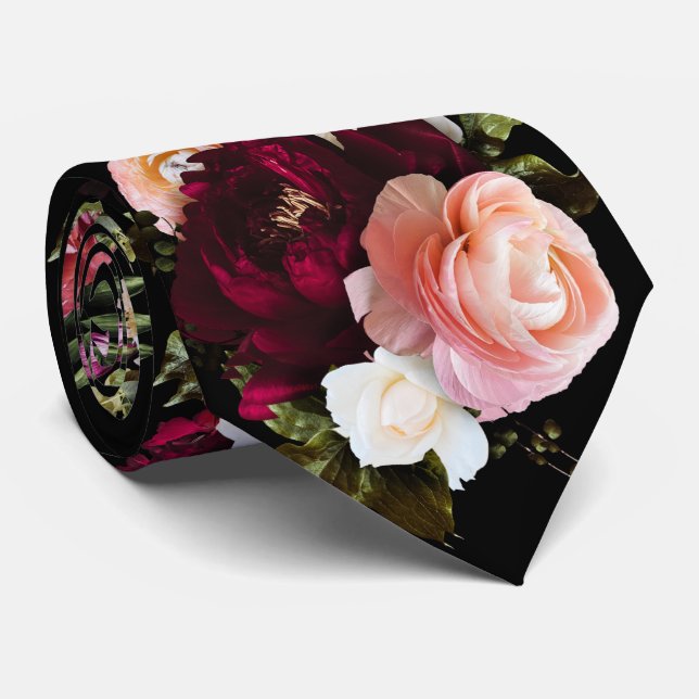 PixDezines Moody Fresh Flowers DIY Background Tie (Rolled)