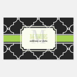 PixDezines moroccan trellis/DIY colours Rectangular Sticker