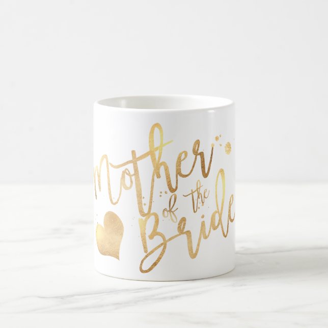 PixDezines Mother of Bride/Faux Gold Script Coffee Mug (Center)