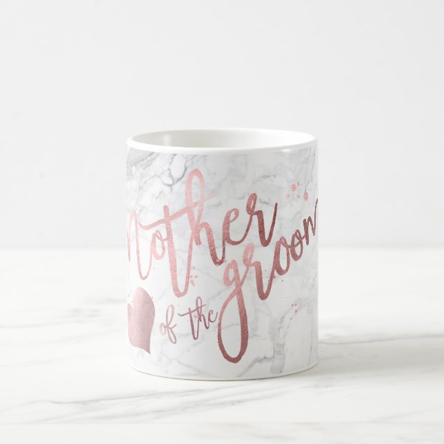 PixDezines Mother of Groom/Faux Rose Gold/Marble Coffee Mug (Center)