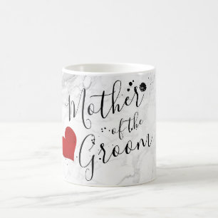 PixDezines Mother of the Groom/Marble/DIY Script Coffee Mug