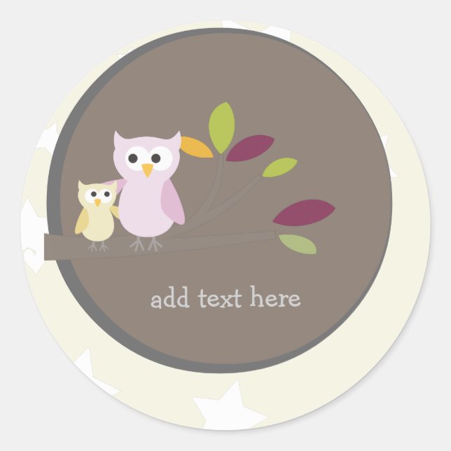PixDezines Mummy+baby for a baby shower Classic Round Sticker (Front)
