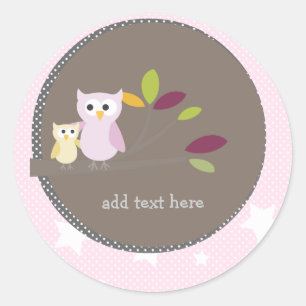 PixDezines Mummy+baby for a baby shower Classic Round Sticker