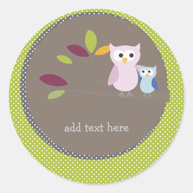 PixDezines Mummy+baby for a baby shower Classic Round Sticker (Front)