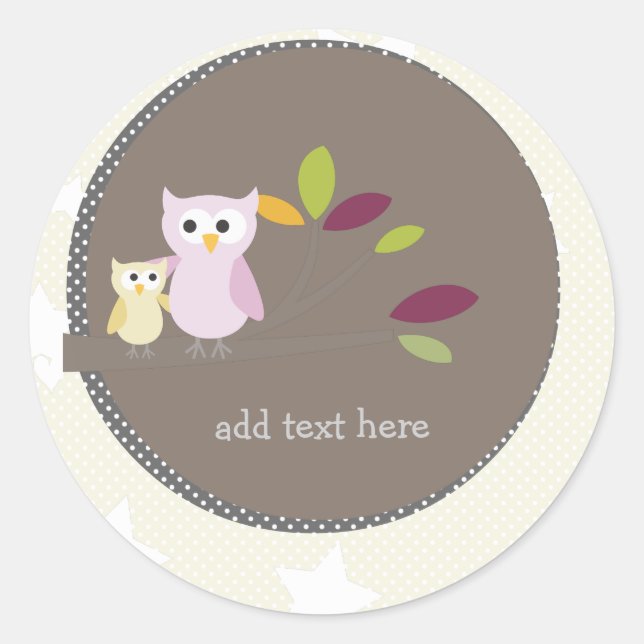 PixDezines Mummy+baby for a baby shower Classic Round Sticker (Front)
