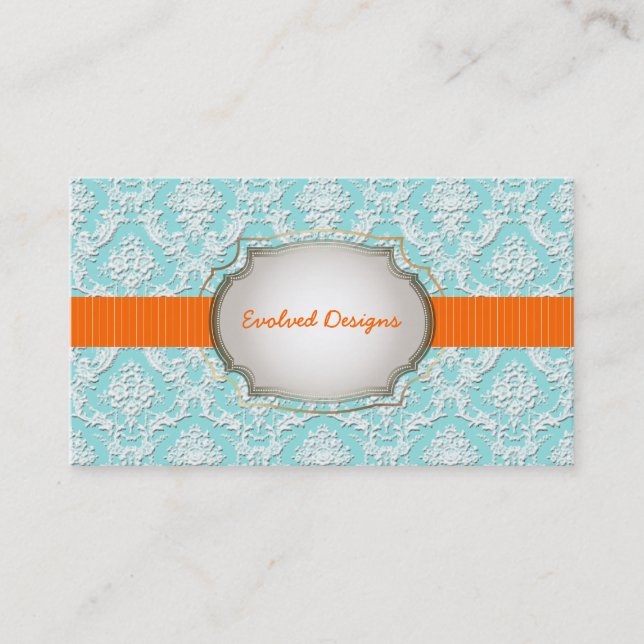 PixDezines natasha lace/DIY background+trim colour Business Card (Front)