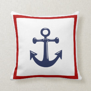 PixDezines nautical/DIY colour/anchor Cushion