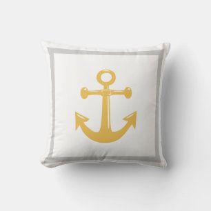 PixDezines nautical/DIY colour/anchor Cushion