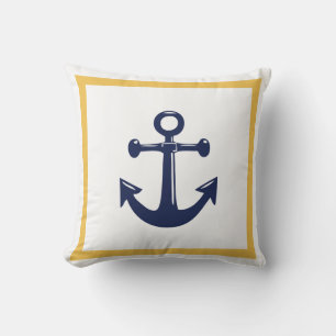 PixDezines nautical/DIY colour/anchor Cushion