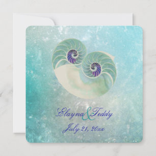 PixDezines nautilus/beach wedding Invitation