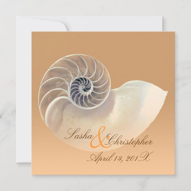 PixDezines nautilus, diy invitations (Front)
