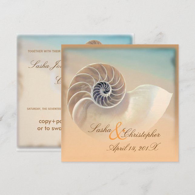 PixDezines NAUTILUS INVITATIONS (Front/Back)