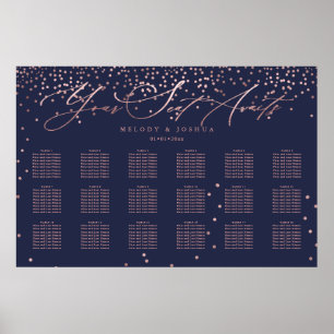 PixDezines Navy+Rose Gold Script, Seating Chart