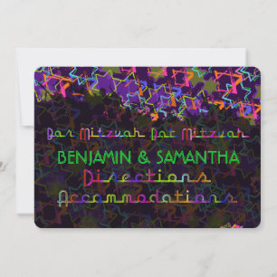 PixDezines NEON/GRUNG STARS/DIRECTIONS Invitation