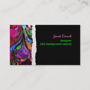 PixDezines neon retro swirls/diy background Business Card