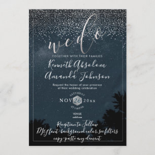 PixDezines Night Sky Out Door Wedding Invitation