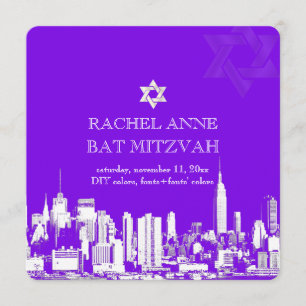 PixDezines NYC skyline/bat mitzvah Invitation