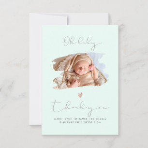 PixDezines Oh Baby Shower Thank You DIY Colour Min Card