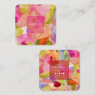 PixDezines O'kika Watercolor Flowers, Orchids Square Business Card