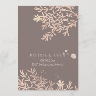 PixDezines Olive Branches/Rose Gold/DIY Bckgrnd Invitation