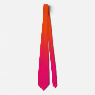 PixDezines Ombre Hot Pink Orange gradient Tie