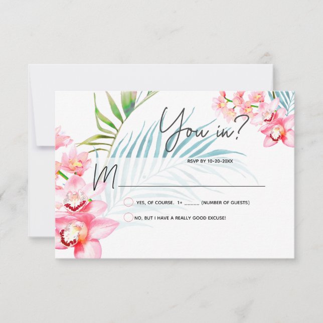 PixDezines Orchid Isle RSVP (Front)